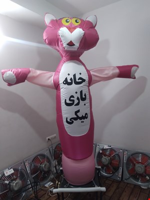 عروسک بادی هوا رقصان پلنگ صورتی