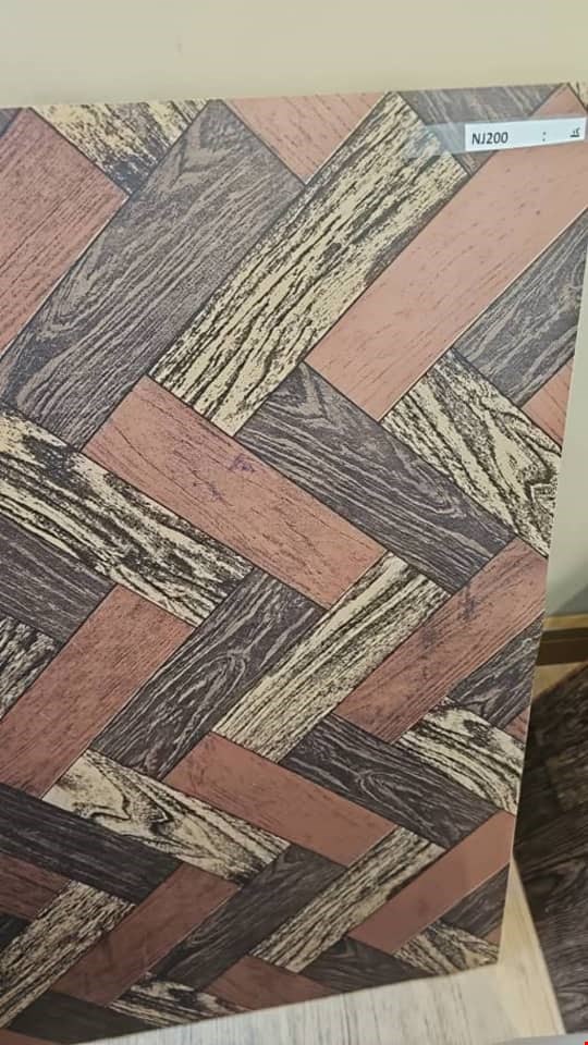 کف پوش رولی پی وی سی طرح چوب جناغی