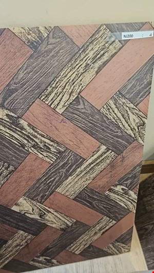 کف پوش رولی پی وی سی طرح چوب جناغی